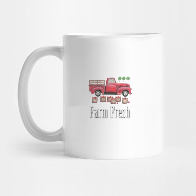 Old Red Farm Truck - Farm Fresh by tandre